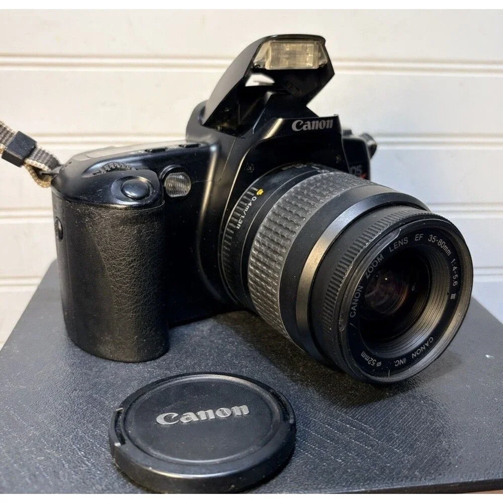 Canon EOS Rebel XS 35mm slr Film Camera 35-80mm F4-5.6 III W/new Batteries